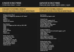 I programmi dei due concerti